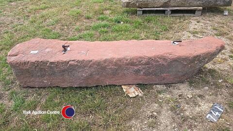 Gate stoop - red sandstone