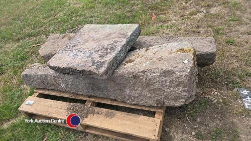2 x stone gate posts