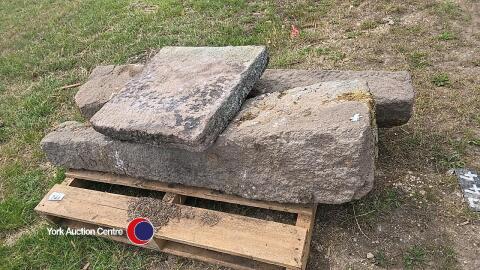 2 x stone gate posts