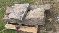 2 x stone gate posts - 2