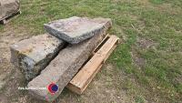 2 x stone gate posts - 3