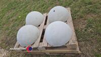 Concrete round bollards, new - 2
