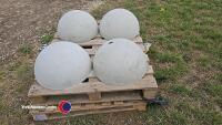 Concrete round bollards, new - 3