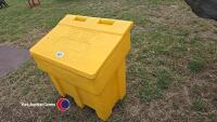 Yellow salt bin