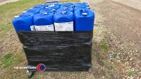 Pallet of plastic drums professionally decontaminated and washed out