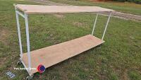 4 wheel trolly with shelves