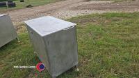 Large stainless steel storage container, ideal for storing animal food. - 2