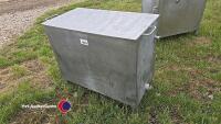 Large stainless steel storage container, ideal for storing animal food. - 2