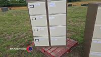 2 x steel filing cabinets - 2