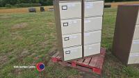 2 x steel filing cabinets - 3