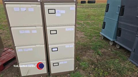 2 x steel filing cabinets