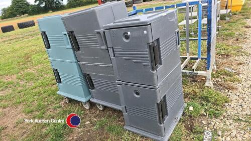 3 x plastic storage cabinets