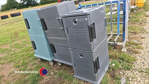 3 x plastic storage cabinets