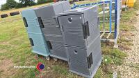 3 x plastic storage cabinets