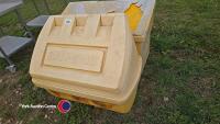 2 x plastic yellow grit boxes - 2
