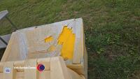 2 x plastic yellow grit boxes - 3