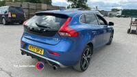 2017 Blue Volvo V40 R Design Pro D2,6. Good runner or for parts - KY17 SFZ - diesel - 5 former keepers - CAT N - MOT 5.3.26 - 102734 miles - V5 in office- May '25 service identified Front OSF spring and SRS need attention. Cosmetic scrape on rear OS. May - 4