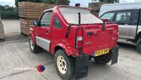 2003 Suzuki Jimny - YE03 OWD - spares or repairs - petrol - 6 former keepers - MOT expired- sold as seen - 3