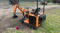 Micro tracked digger, spare bucket, approx 2022, very little use. Uses unleaded petrol, key in office - 2