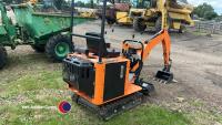 Micro tracked digger, spare bucket, approx 2022, very little use. Uses unleaded petrol, key in office - 3