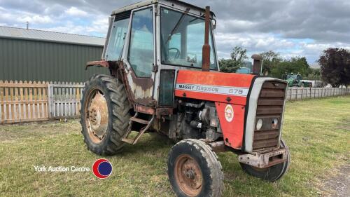Massey Ferguson 675 tractor, starts, runs and drives, keys in office
