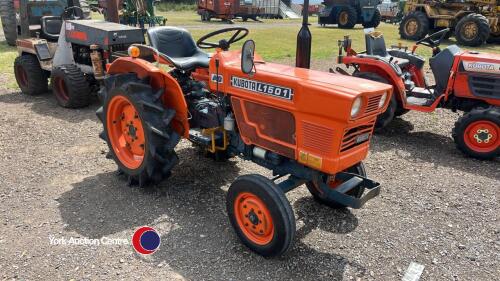Kubota L1501AC compact tractor, starts and drives well. 454 hours. NOT road registered., key and manual in office