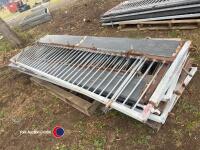 6 x galvanised 2.9m wide pig gates - 3