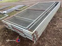 8 x galvanised interlocking partitions, 10ft x 5 ft each - 3