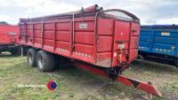 Smyth 14T grain trailer, hydraulic door, rollover sheet, sprung drawbar, flotation tyres, commercial axles - 2