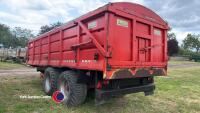 Smyth 14T grain trailer, hydraulic door, rollover sheet, sprung drawbar, flotation tyres, commercial axles - 4