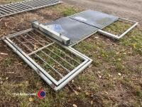 Galvanised stock partition including personnel gate - 3