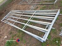 Pair of 12ft galvanised stock gates - 2