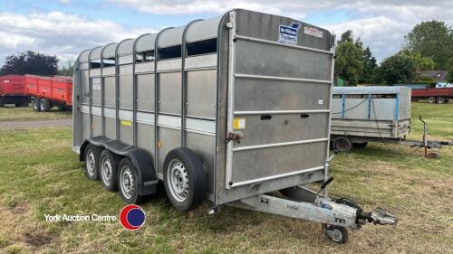 Ifor Williams 14ft tri axle cattle trailer with sheep decks, 2018
