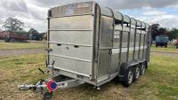 Ifor Williams 14ft tri axle cattle trailer with sheep decks, 2018 - 2
