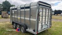 Ifor Williams 14ft tri axle cattle trailer with sheep decks, 2018 - 3