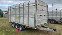 2020 Ifor Williams DP120S 14ft tri axle livestock trailer c/w sheep decks serial number L3015762 - 2