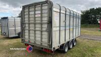 2020 Ifor Williams DP120S 14ft tri axle livestock trailer c/w sheep decks serial number L3015762 - 3