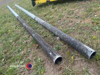 2 x galvanised steel gate posts, new - 3
