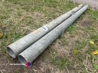 2 x galvanised gate posts - 4
