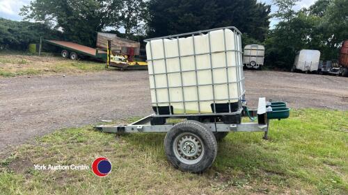 IBC trailer with 2 automatic drinkers, good solid trailer
