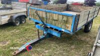 Wooden sided tipping trailer 10ft x 6ft - reboarded 6 months ago - 2