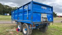 Stewart GX11-15S 11T tandem axle tipping trailer with removable sides, making 16ft 6 ins flatbed trailer. LED lights, super singles, 2011 - 3