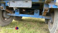 Stewart GX11-15S 11T tandem axle tipping trailer with removable sides, making 16ft 6 ins flatbed trailer. LED lights, super singles, 2011 - 6