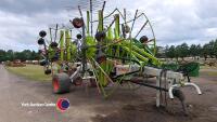 Claas Liner 4000 4 rotor rake, excellent condition ready for work, 15m working width, hydraulic folding and hydraulic width adjustment. 2018, control box in office
