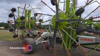Claas Liner 4000 4 rotor rake, excellent condition ready for work, 15m working width, hydraulic folding and hydraulic width adjustment. 2018, control box in office - 2