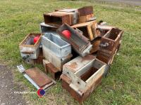 Quantity of water troughs, fittings and boxes