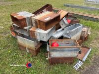 Quantity of water troughs, fittings and boxes - 2