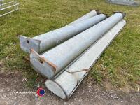 5 x galvanised sheep troughs