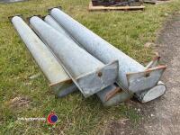 5 x galvanised sheep troughs - 2