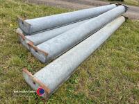 5 x galvanised sheep troughs - 3